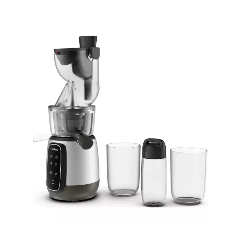TEFAL ZC605D38 Slow Juicer 150W Cold Press 35 RPM argento/nero