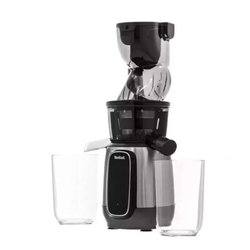 TEFAL ZC605D38 Slow Juicer 150W Cold Press 35 RPM argento/nero
