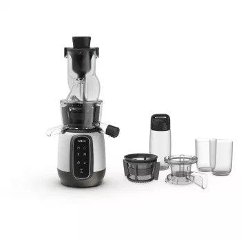 TEFAL ZC605D38 Slow Juicer 150W Cold Press 35 RPM argento/nero