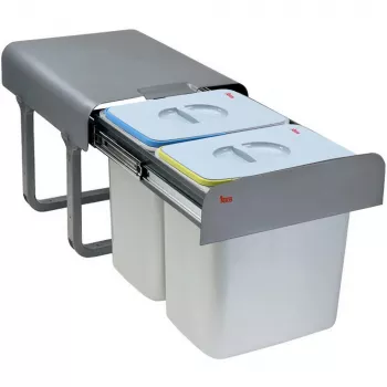 Teka ECO EASY 45 30 L 2 cestelli acciaio zincato grigio sistema di raccolta rifiuti da incasso