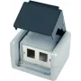 Telegärtner AMJ-SL presa a 2 porte RJ45 da parete Cat.6A schermata, bianco puro