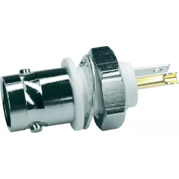 Telegärtner Connettore femmina BNC da incasso, isolato 50 Ohm, flangia isolante bianca, Z01 - 1 pezzo (J01001A0043)