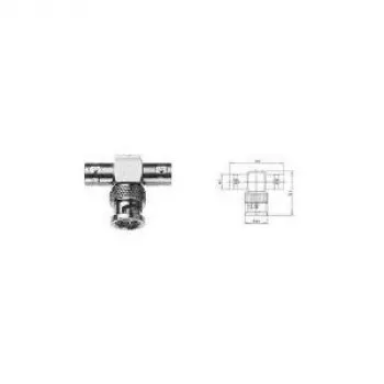 Telegärtner adattatore a T BNC (F-M-F) 75 Ohm splitter video