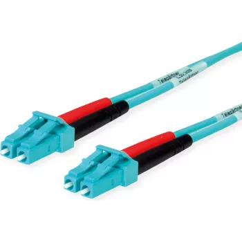 Telegärtner Cavo patch in fibra ottica LC su LC Multimode OM3 Duplex, 1m, aqua L00870A0003