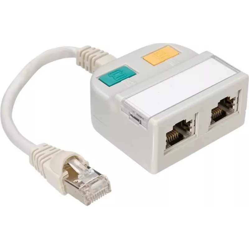 TELEGÄRTNER Adattatore a T Cat5e su 100Base-T/ISDN splitter RJ45 (J00029A0013)