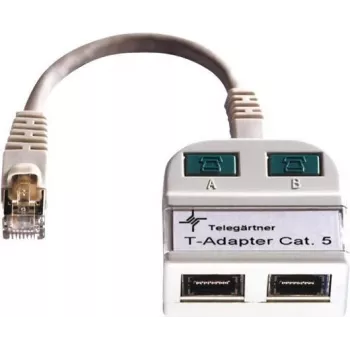 Telegärtner splitter Token Ring connettore maschio RJ45 su 2x connettore femmina RJ45 schermato grigio chiaro J00029A0011