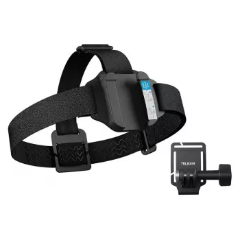 TELESIN fascia per testa con chiusura rapida per sportcam