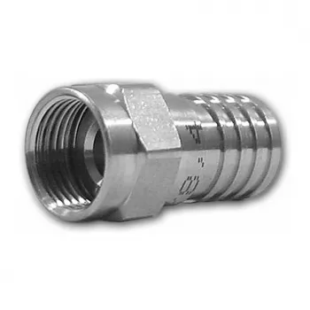 Televes FCR70 connettore maschio F a crimpare per cavo coassiale 7 mm, ottone nichelato, 75 Ohm, 0-3000 MHz