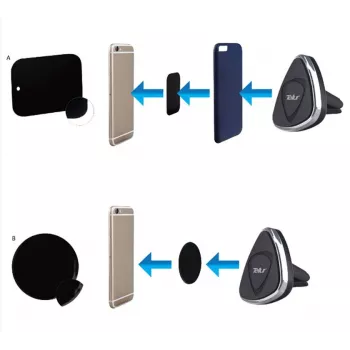 TELLUR Supporto magnetico per telefono auto, supporto a bocchetta d'aria, nero