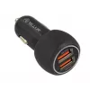 Tellur caricabatterie da auto dual USB con QC 3.0, 6A nero