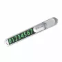 Tellur disco orario temporaneo con numero di telefono, argento metallizzato