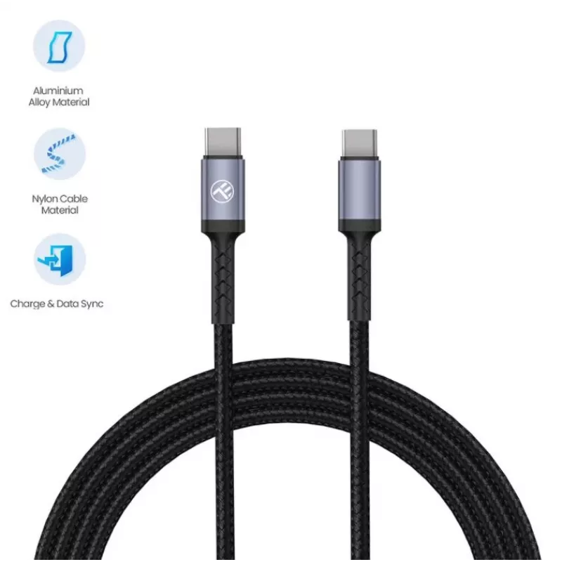 Tellur cavo Type-C a Type-C 3A 60W 1m nero