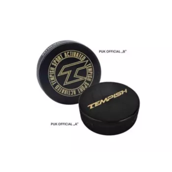 Tempish PUCK Puck da hockey su ghiaccio ufficiale – gomma vulcanizzata, standard IIHF/NHL