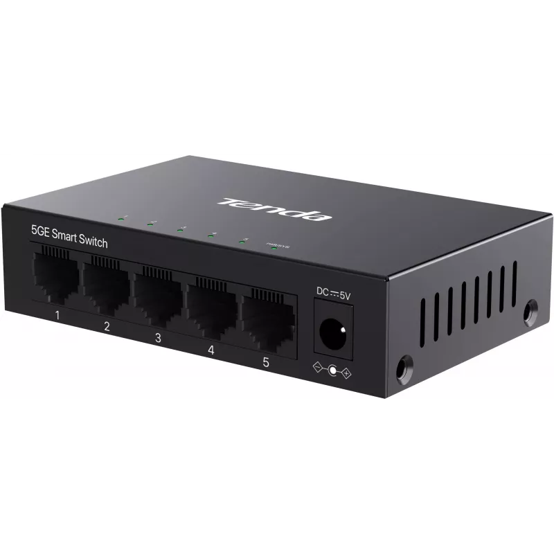 Tenda TEG2205D Web Smart L2 Cloud Managed Switch, 5x 10/100/1000 Mbps, Metallo, Senza Ventola