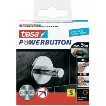 Tesa 59320 gancio adesivo, bianco, carico max 0,5 kg, autoadesivo, rimovibile senza residui