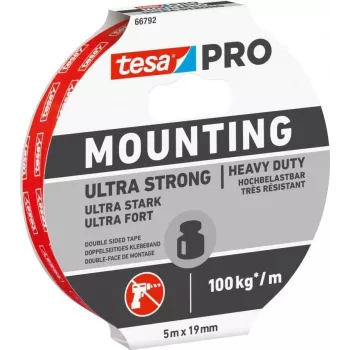 tesa Montage PRO Ultra Strong 66792-00001-00 nastro biadesivo per montaggio bianco 5 m x 19 mm 1 rotolo