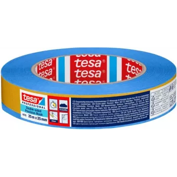 tesa Professional 04470-00001-00 nastro adesivo in PET double-sided, 25 m x 25 mm, carta supporto blu