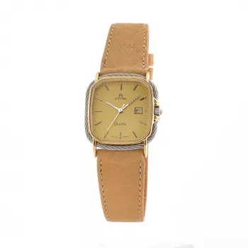 TETRA Orologio da donna 125-C (27mm) - Quarzo analogico Cassa in acciaio inossidabile Quadrante bianco Cinturino in pelle