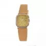 TETRA orologio da donna analogico al quarzo 125-C (27mm) – cassa in acciaio inossidabile, quadrante bianco, cinturino in pelle