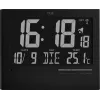 TFA 60.4508 orologio da parete radiocontrollato, cornice argento, quadrante bianco, diametro 30 cm, lancetta dei secondi continua