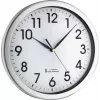 TFA Dostmann 60.3519.02 orologio da parete radiocontrollato Corona, cornice in alluminio argento, quadrante bianco, 300 mm 60.010363