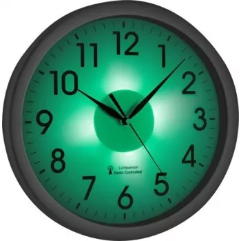 TFA Dostmann 60.3519.02 orologio da parete radiocontrollato Corona, cornice in alluminio argento, quadrante bianco, 300 mm 60.010363