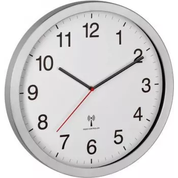 TFA 60.3545.02 Orologio radiocontrollato analogico XL, cornice in metallo, argento