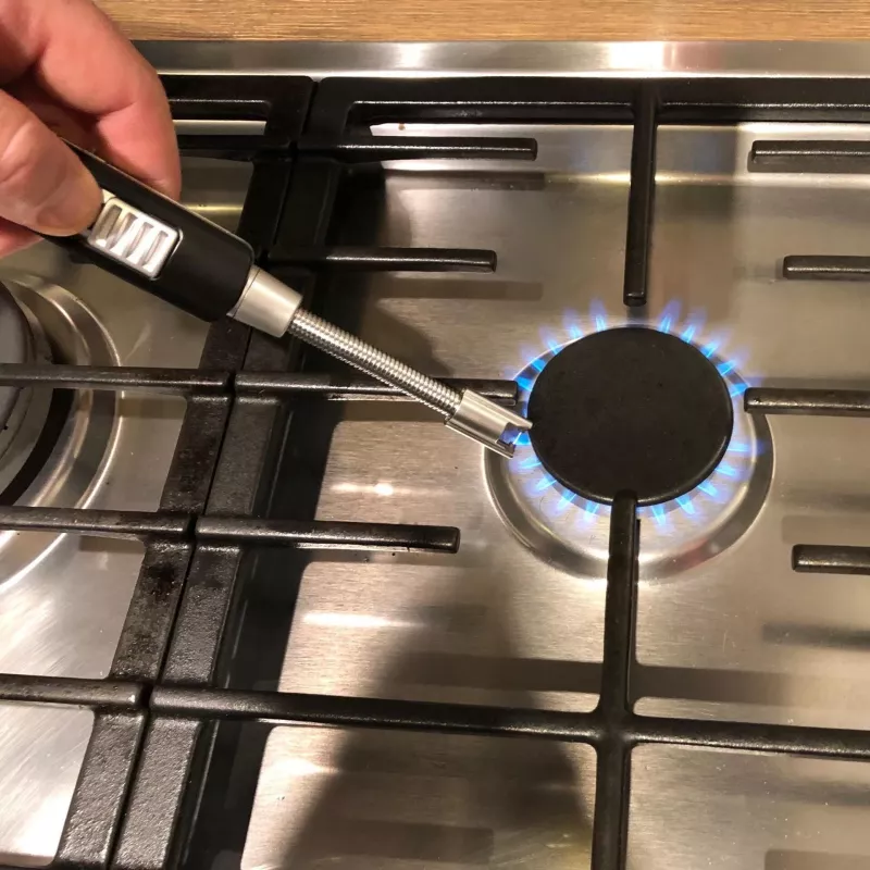 TFA Dostmann accendino elettrico ad arco con collo flessibile, ricaricabile, nero 98.1118.01