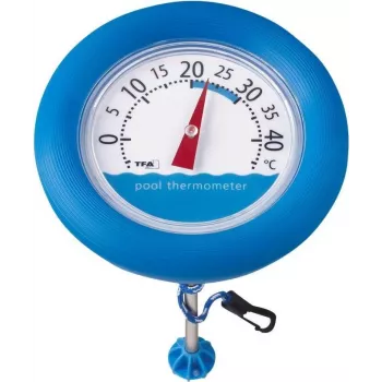 TFA Dostmann Poolwatch termometro analogico per piscina, 40.2007, termometro galleggiante per piscine e stagni
