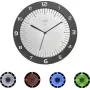 TFA LUMOCLOCK Orologio da parete radiocontrollato con illuminazione colorata, LCD digitale, 7 colori, temperatura interna, sveglia, funzione snooze, 12/24H, DCF-77
