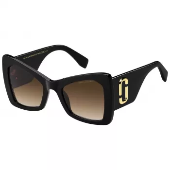 THE MARC JACOBS MARC761S807 Occhiali da sole donna a gatto nero acetato grigio sfumato lente 52mm