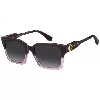 THE MARC JACOBS Occhiali da sole donna MARC814SB3V - Montatura in acetato nera, lenti grigie sfumate, 53 mm