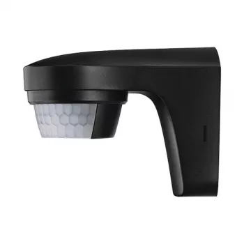 THEBEN theLuxa S180 BK rilevatore di movimento PIR – angolo di rilevamento 180°, portata 12 m, montaggio a parete, nero