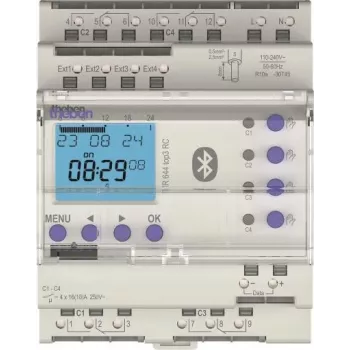 Theben TR 644 top3 BLE RC timer digitale, programma annuale, 2 canali, guida DIN 6440330