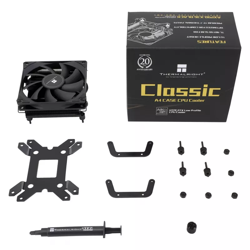 Thermalright AXP90-X36 Black dissipatore ad aria per CPU ITX, 92 mm, Intel LGA115x/1200/1700 e AMD AM4