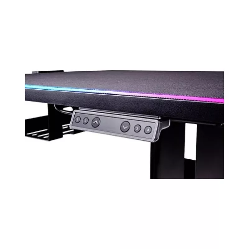 Scrivania gaming elettrica Thermaltake CycleDesk 100 GGD, piano in MDF, 800x500 mm, nero