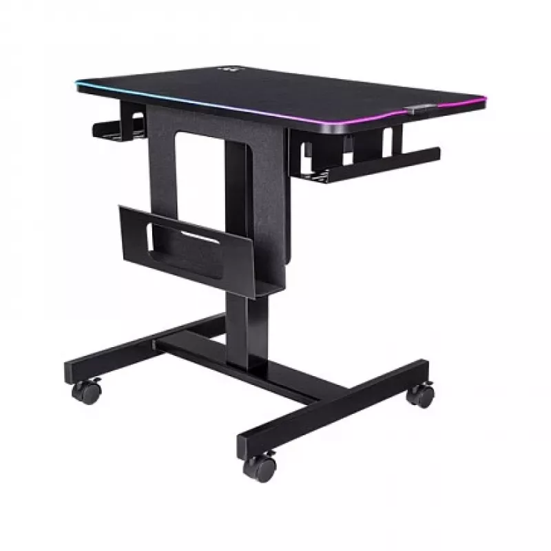 Scrivania gaming elettrica Thermaltake CycleDesk 100 GGD, piano in MDF, 800x500 mm, nero