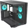 Thermaltake Vision 330 CR ARGB SE Edition case mid tower, nero, 3 pannelli in vetro temperato, 3 ventole CT140 ARGB
