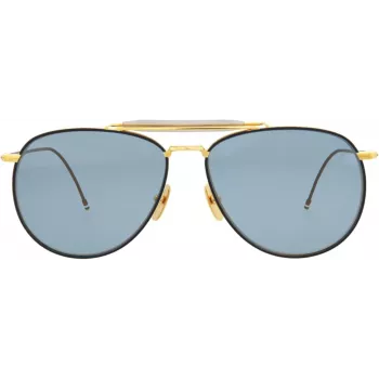 Thom Browne TB015LTDNVY62 occhiali da sole unisex aviator blu 62mm