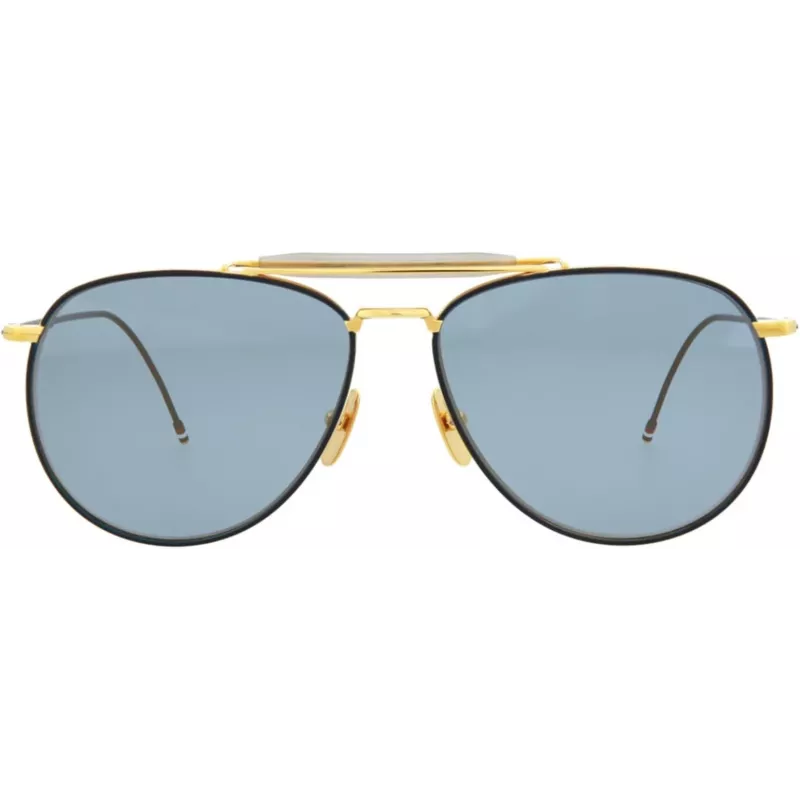 Thom Browne TB015LTDNVY62 occhiali da sole unisex aviator blu 62mm
