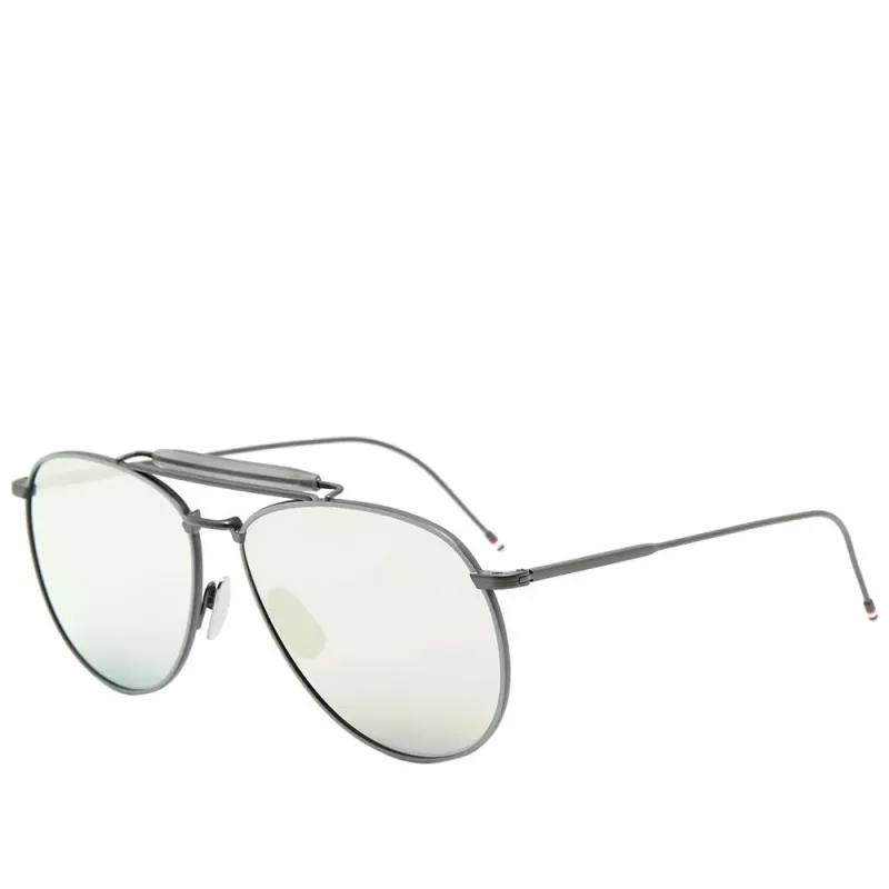 Thom Browne unisex TB015LTDBLKGR occhiali da sole Aviator 62/15/144 mm