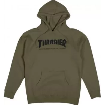 Felpa con cappuccio Thrasher Skate Mag Army Green S