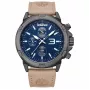 Timberland Uomo Henniker II Orologio al quarzo analogico TDWGF9002902 46 mm Quadrante blu Cinturino in pelle marrone