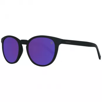 Timberland Uomo TB9128-5305D Occhiali da sole rettangolari - montatura nero opaco, lenti verdi, 53 mm