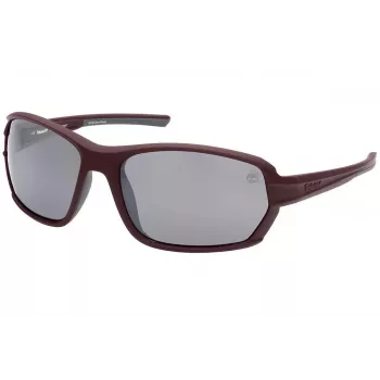 Timberland uomo TB92456667D occhiali da sole polarizzati - montatura nero opaco, lenti verdi, 66/18/125 mm