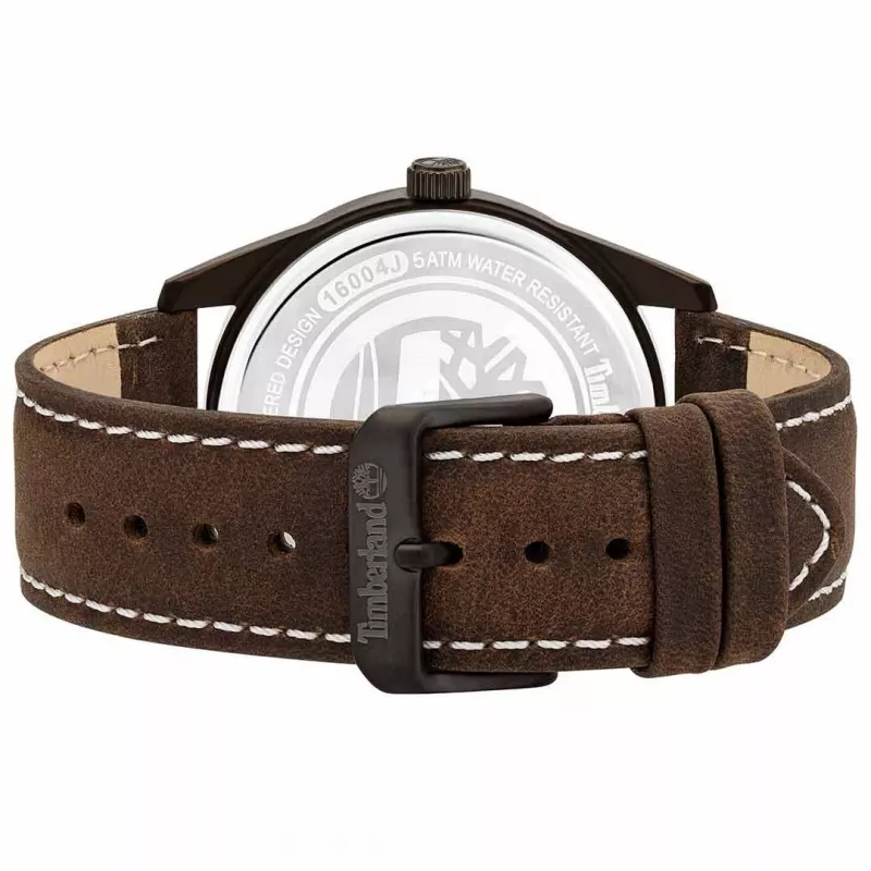 TIMBERLAND orologio uomo TBL16004JYU03 43mm quadrante blu bracciale in pelle marrone