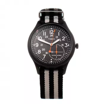 TIMEX Expedition North Field Post orologio meccanico a carica manuale da uomo 41mm cassa in acciaio inox quadrante nero cinturino in pelle marrone TW2V10600LG