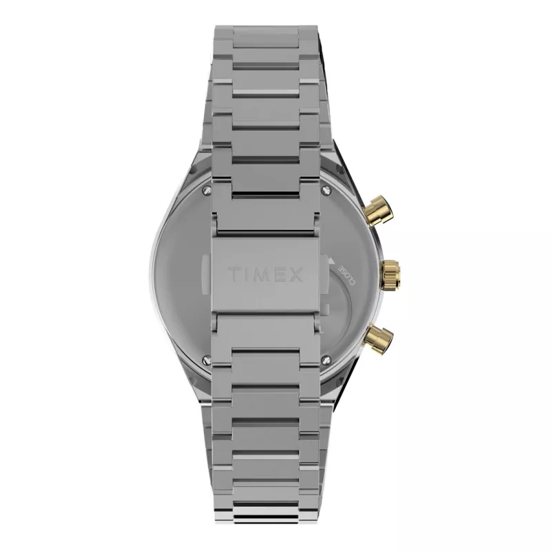 Timex Uomo TW2W64200 Orologio al quarzo con cinturino in pelle marrone e quadrante nero, 40mm