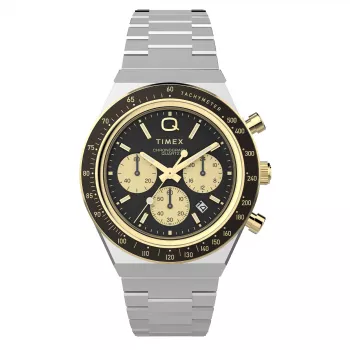 Timex Uomo TW2W64200 Orologio al quarzo con cinturino in pelle marrone e quadrante nero, 40mm