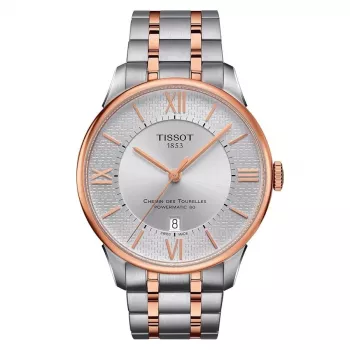 TISSOT T-Classic Chemin des Tourelles Orologio automatico uomo 42mm acciaio inox con PVD oro rosa